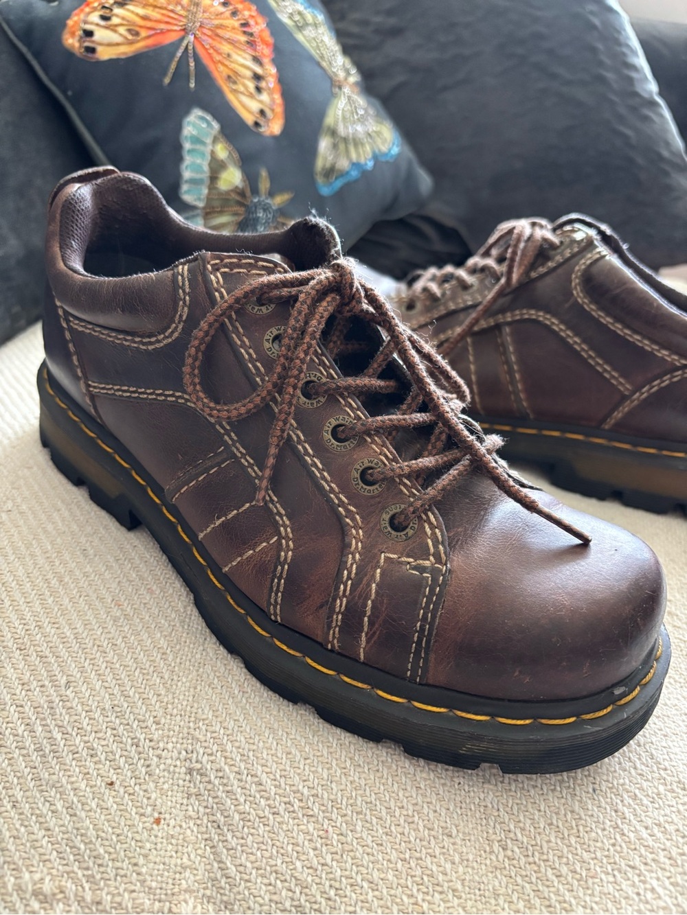Vintage Dr. Martens Grunge Y2K 90’s Chunky Leather Steel Toe AW004 Size EU 42